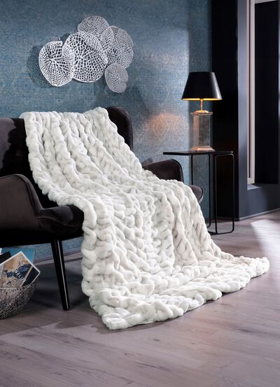 Gezellig dekentje van imitatiebont 