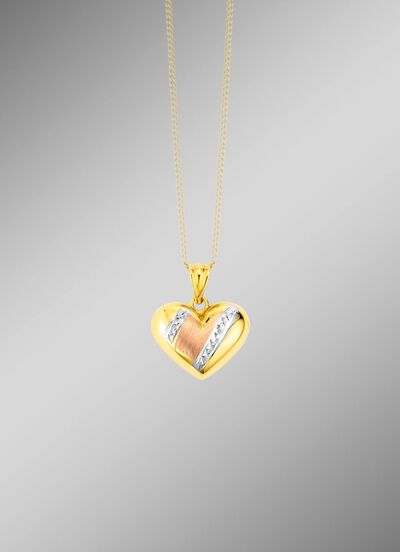 Harthanger met diamantcoating in driekleur 