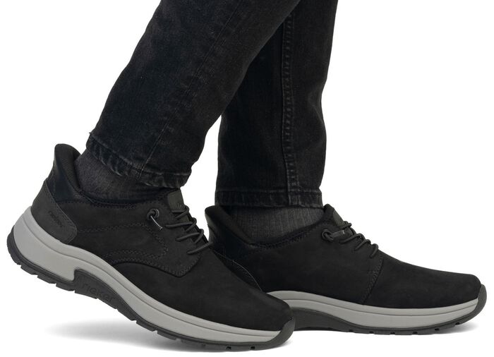 Rieker sneakers met verstevigde achterkap voor eenvoudig aantrekken ZWART