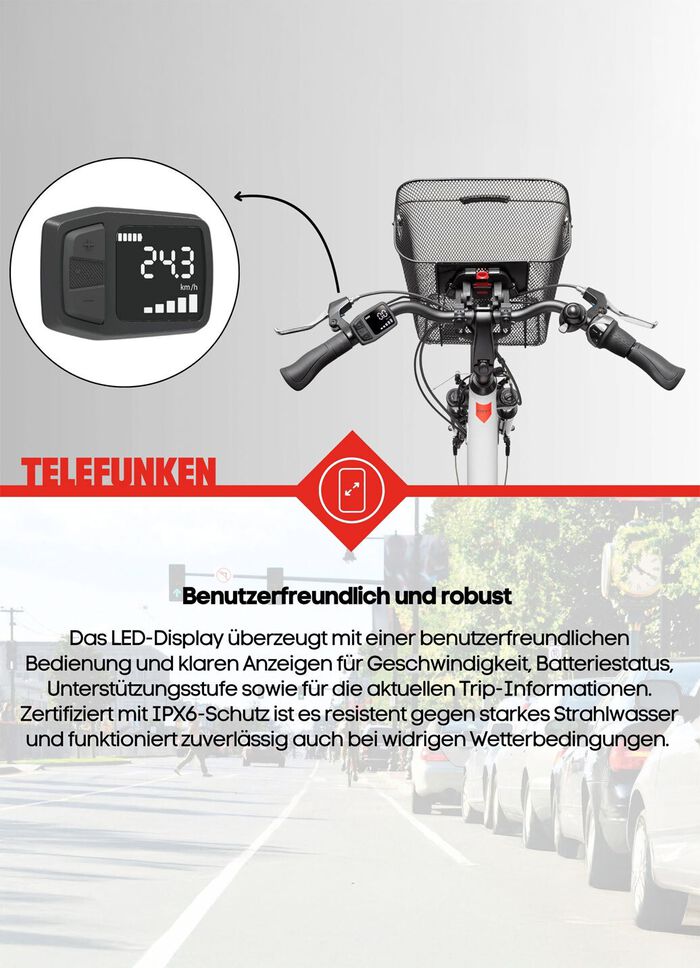 Stads e-bike RC667 van TELEFUNKEN 