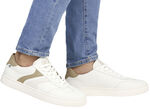 Rieker sneakers van zacht nappaleer WIT-KAMEL
