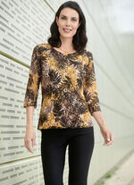 Tuniek met transparante mouwen 