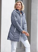 Lange jas met een minimalistisch design 