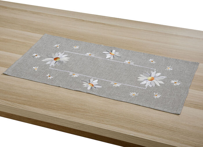 Tafel- en kamerdecoratie in linnenlook GRAU