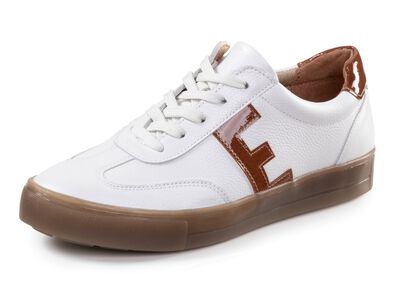 ELENA EDEN vetersneakers van generfd nappaleer 