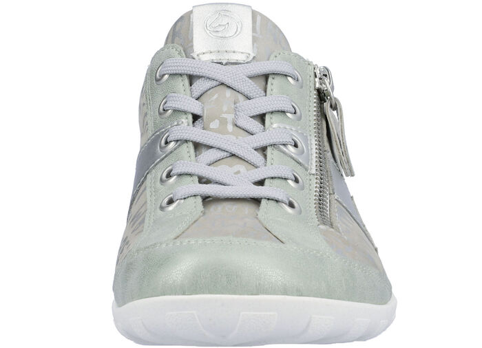 Remonte sneakers met bedrukte rand MINT-ZILVERGRIJS