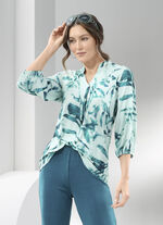 Shirt tuniek met briljante kleurenprint 