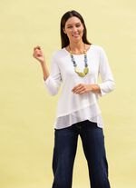 Overhemdtuniek met gelaagde volants 