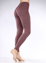 Permatherm leggings met comfortabele elastische tailleband BORDEAUX MELIERT