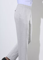 Slip-on broek "Klaus Models" in 3 kleuren LICHTGRIJS GEMÊLEERD