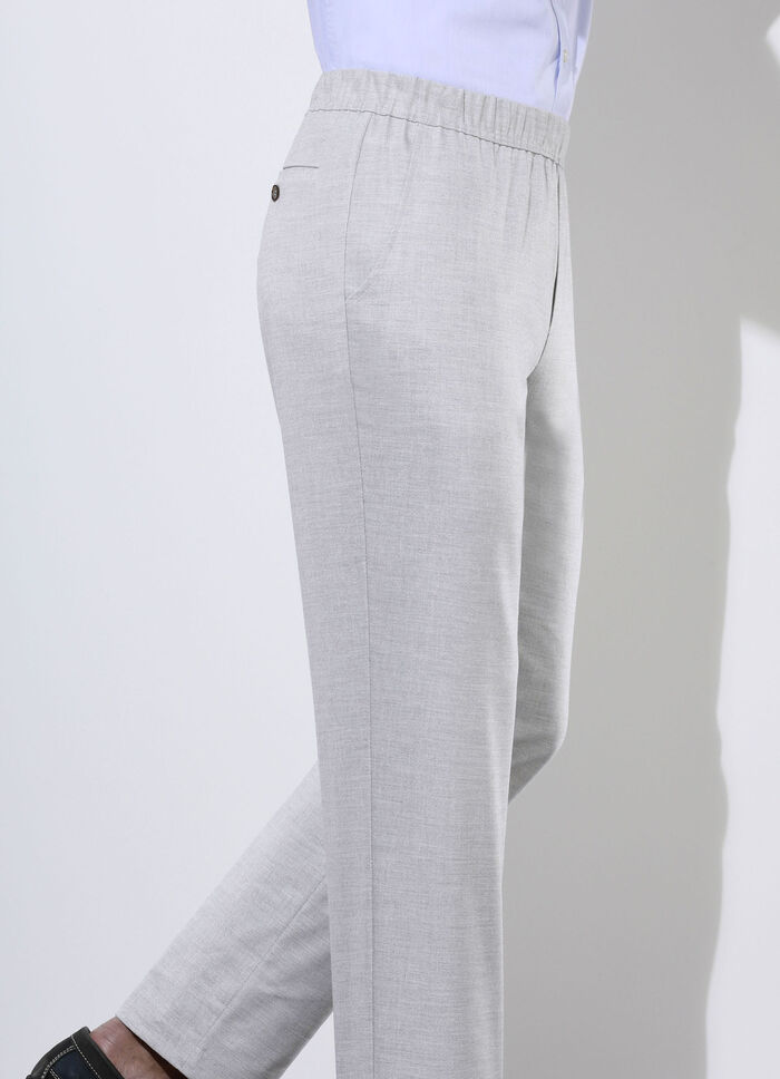 Slip-on broek "Klaus Models" in 3 kleuren LICHTGRIJS GEMÊLEERD