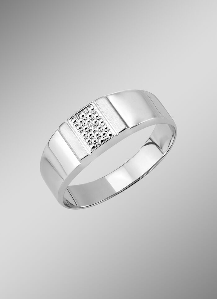 Edele herenring met diamant 