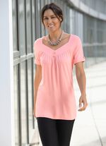 V-hals tuniek in 2 kleuren ROSÉ