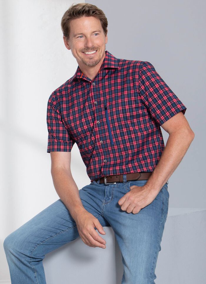 Geruit functioneel overhemd in 3 kleuren 