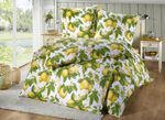 Beddengoedset aan beide zijden bedrukt met een citroendessin GEEL
