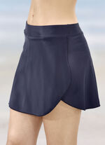 Bikinibroekje met rokje in wikkellook MARINE