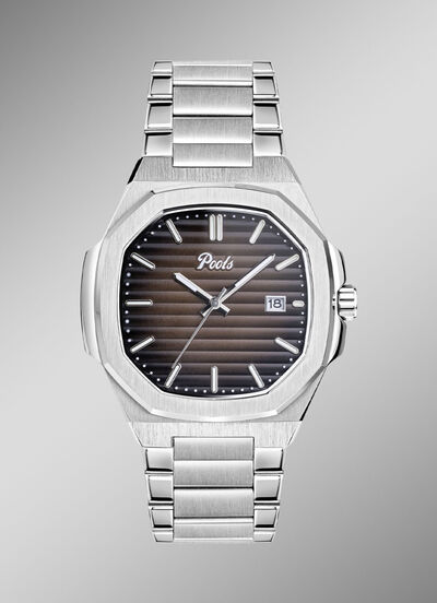 Quartz herenhorloge van roestvrij staal 