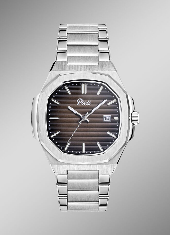 Quartz herenhorloge van roestvrij staal 