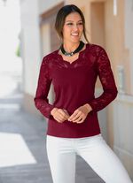 Shirttuniek met katoen BORDEAUX