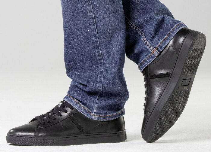 GINO GALANTE sneakers gemaakt van rundnappaleer SCHWARZ