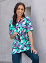 Shirt met schitterende all-over print 