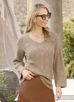 Pullover met gestructureerd ajour-design 
