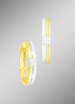 Tijdloze oorringen in bicolor met diamanten 