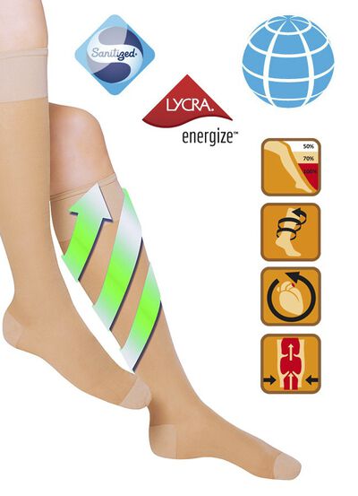 Fresh-Travel ondersteunende kniekousen, 3-pack 