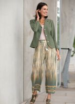 Blousejasje met schoudervullingen OLIJFGROEN