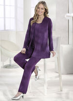 Broek met een nobele glans VIOLETT