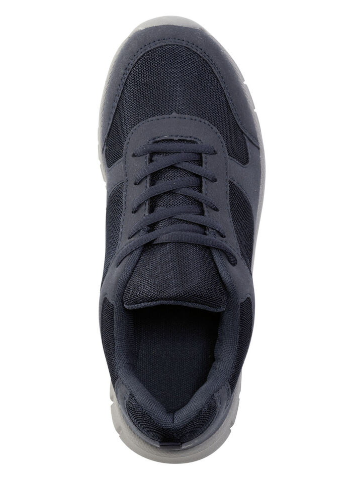 Sneakers met veters gemaakt van synthetisch en zacht textielmateriaal DUNKELBLAU