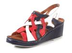 Gemini sandalen van rundnappaleer BLAUW-WIT-ROOD