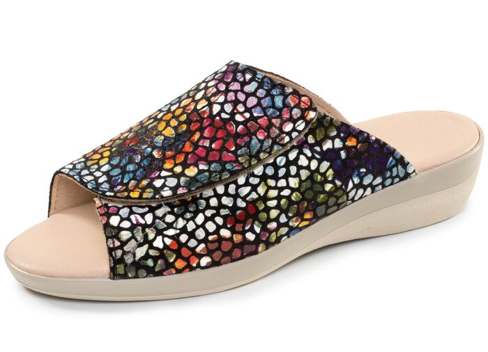 Comfortabele damesmuiltjes, breedte G, met klittenbandsluiting 