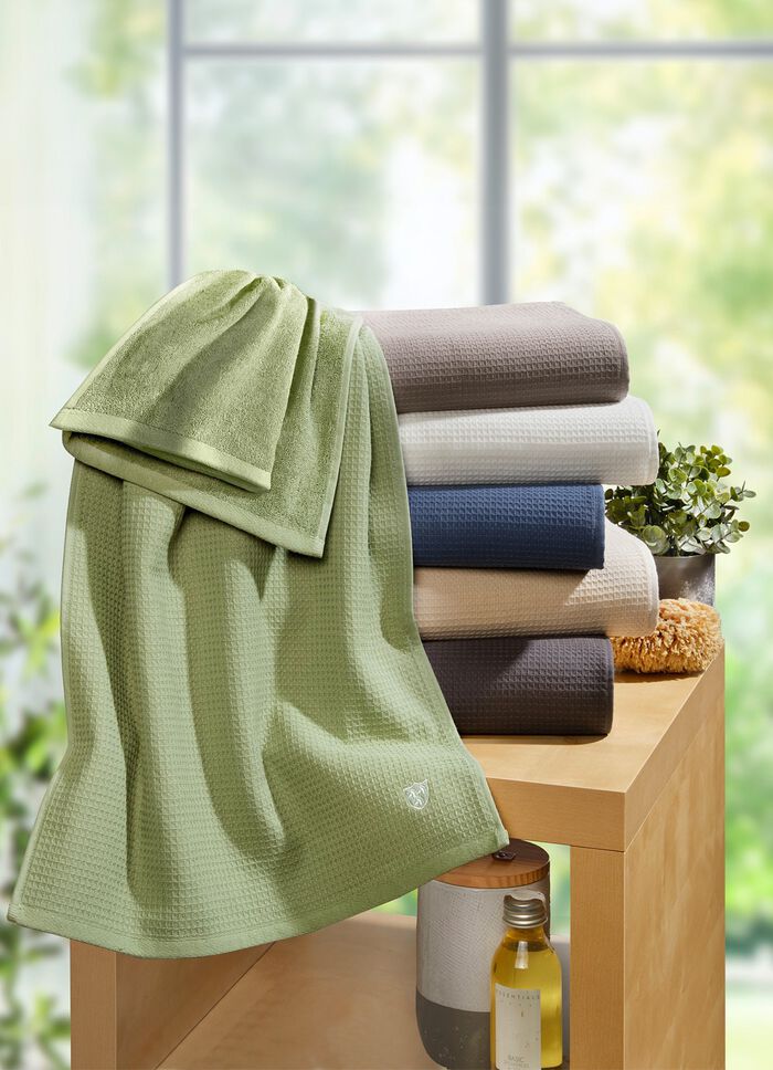 Wafelpique badstof serie van katoen ECRU