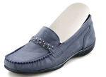 ELENA EDEN, comfortabele damespantoffels, breedte H, met uitneembaar voetbed JEANS