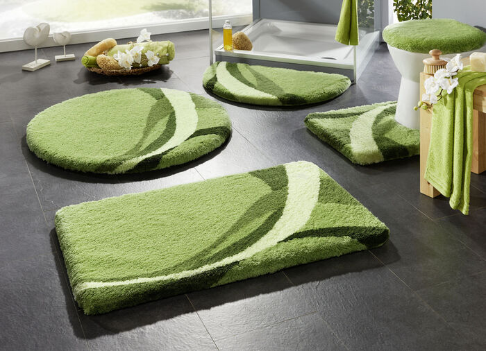 Badkamerset van Kleine Wolke met antislip achterkant GROEN