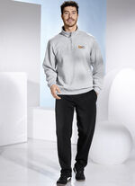 Vrijetijdsset met korte rits GRIJS GEMÊLEERD-ZWART