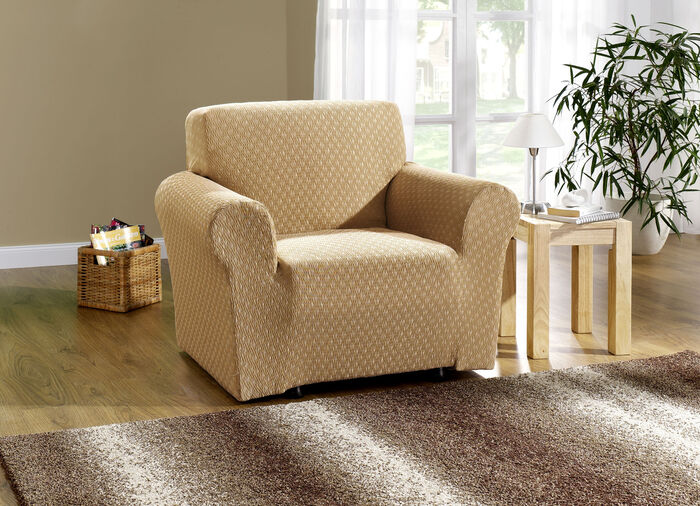 Stretchhoezen met mooie structuur BEIGE