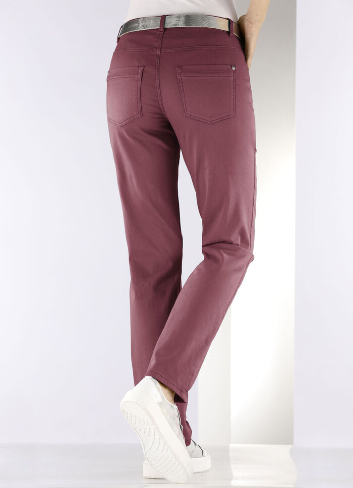 Zachte 5-pocketbroek BORDEAUX