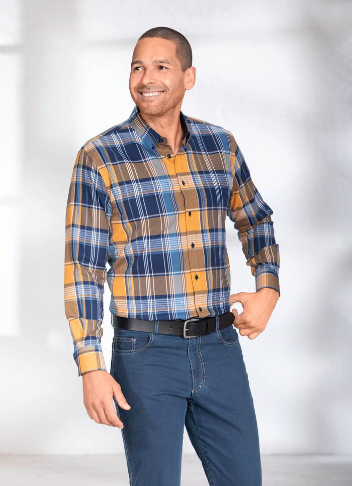 Geruit overhemd met button-downkraag 