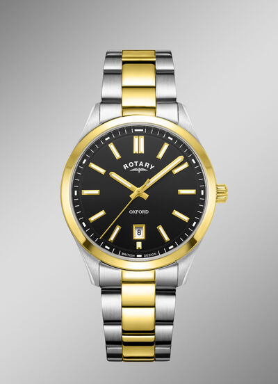 Roterend quartz herenhorloge met roestvrijstalen bandkast 