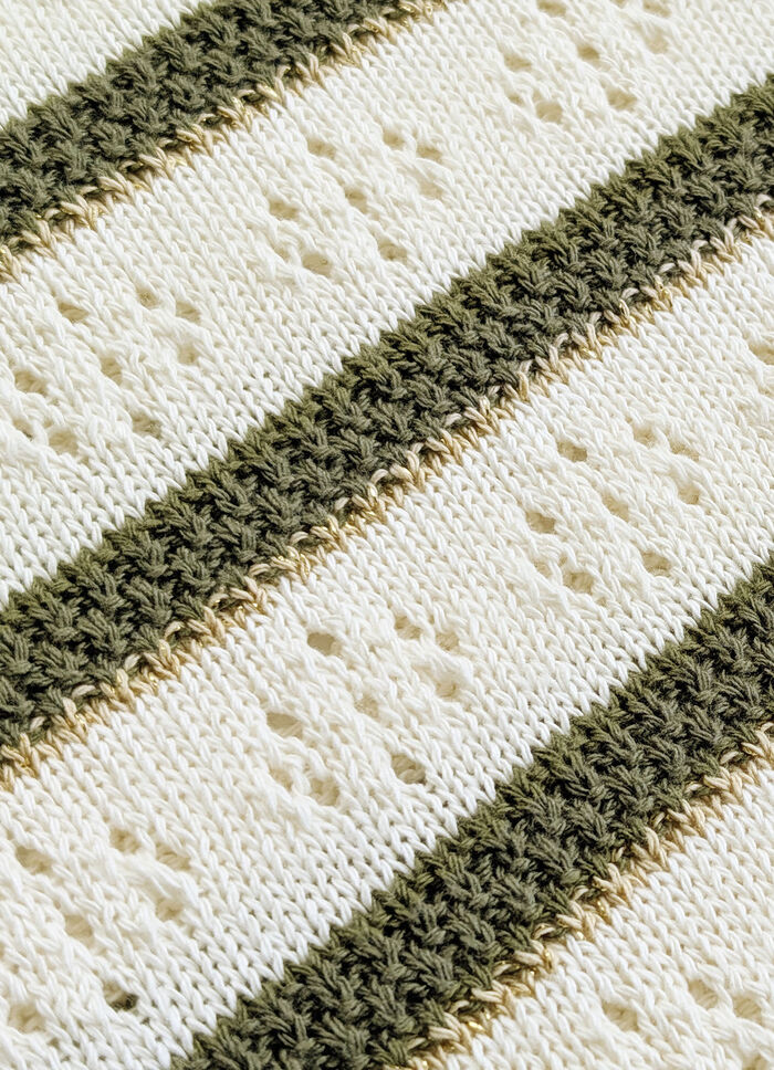 Trui met glitteraccenten ECRU-OLIV-BEIGE