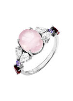 Betoverende damesring met echte edelstenen 