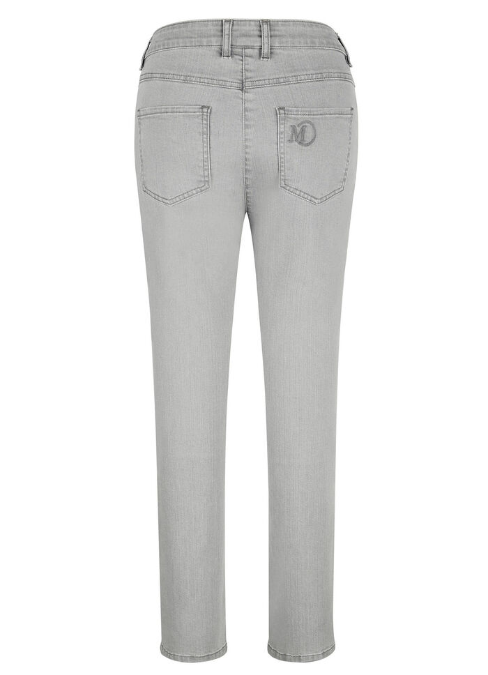 Enkellange jeans in 5-pocketmodel GRIJS