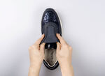 Modieuze stretch sneaker in luipaardlook BLAU