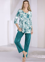 Pyjama met 3/4 mouwen en lange broek 