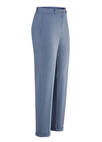 Broek met elastische tailleband aan de achterkant JEANSBLAUW GEMÊLEERD