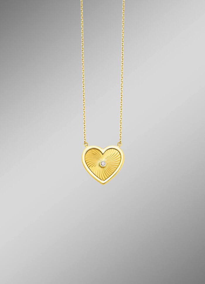 Met diamanten bezette ketting 