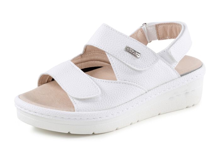 ELENA EDEN sandaal met zwarte, gevoerde elastische inzet 