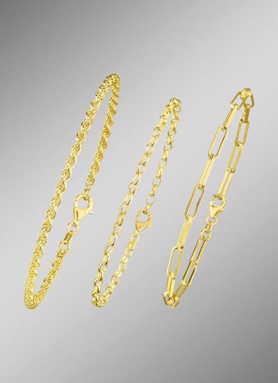 Sieradenset, 3-delig, bestaande uit drie armbanden 